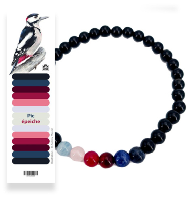 Bracelet LPO Perles de Plume 6mm Pic épeiche, L